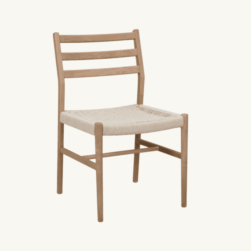 Stol Harlan - klassisk 50-60-talsstol i massiv ek med flätat papperssnöre